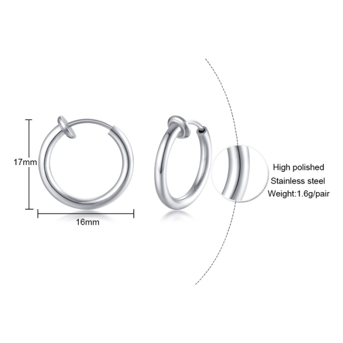 Wholesale Stainless Steel Hoop Earrings for Guys