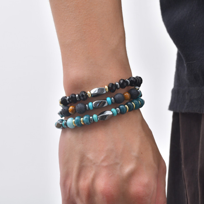 Wholesale Natural Hematite Beaded Bracelet
