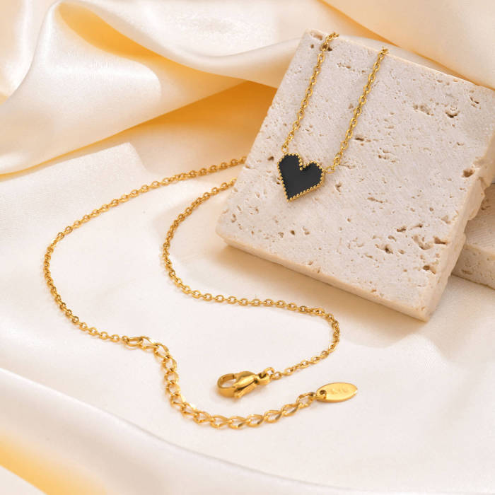 Wholesale Stainless Steel Heart Gold Necklace