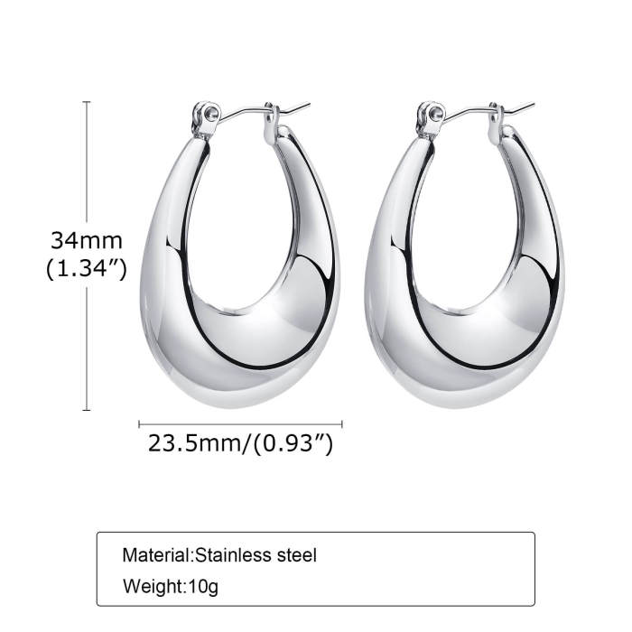 Wholesale Stainless Steel Hollow Hoop Earrings