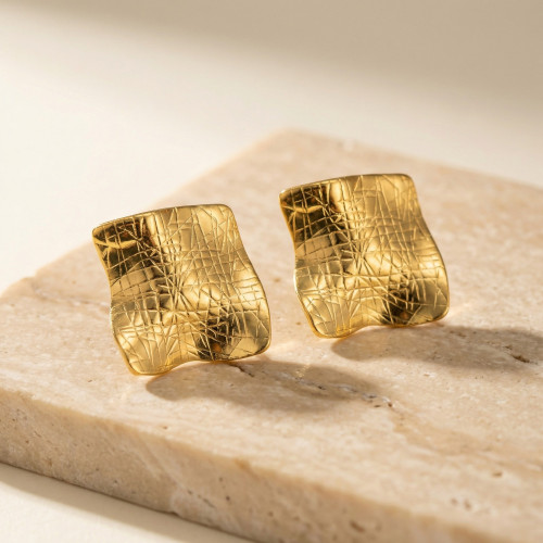 Wholesale Stainless Steel Abstract Geometric Stud Earrings