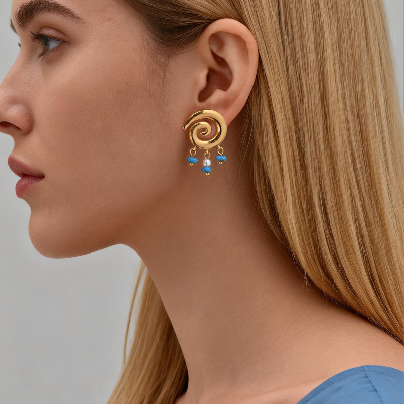 Wholesale Stainless Steel Marine Dangles Earrings