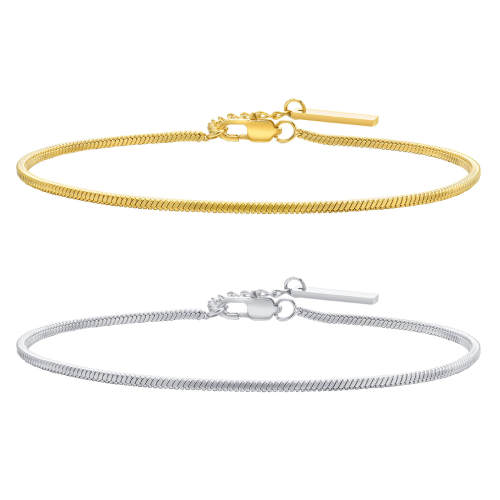 Wholesale Stainless Steel Square Snake Chain Bracelet