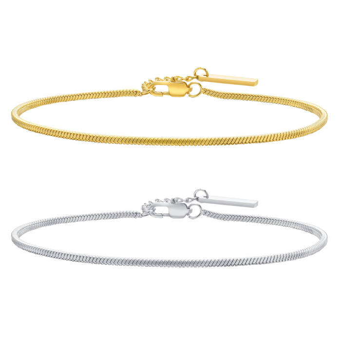Wholesale Stainless Steel Square Snake Chain Bracelet