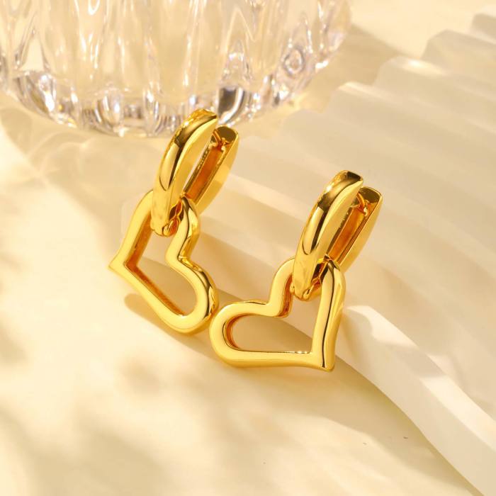 Wholesale Copper Heart Earrings