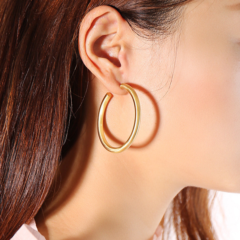 Wholesale Stainless Steel Thick Hoop Earrings