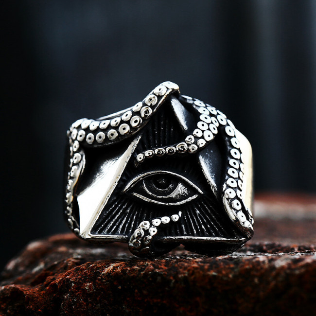Wholesale Steel Devil's Eye Octopus Ring