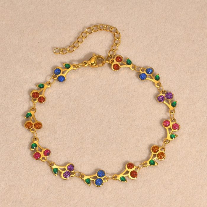 Wholesale Stainless Steel Elegant Enamel Colorful Bracelet
