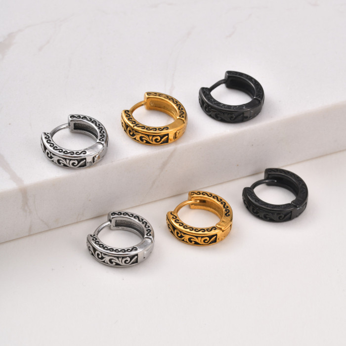 Wholesale Mens Stainless Steel Hoop Earring