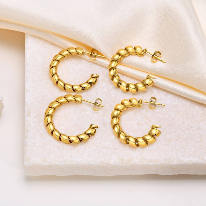 Wholesale Stainless Steel Spring Hoop Earrings