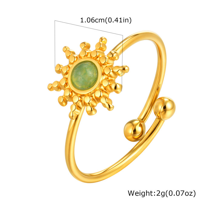 Wholesale Stainless Steel Cat's Eye Open Ring