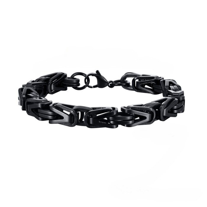 Wholesale Stainless Steel V-Shaped Byzantine Chain Bracelets