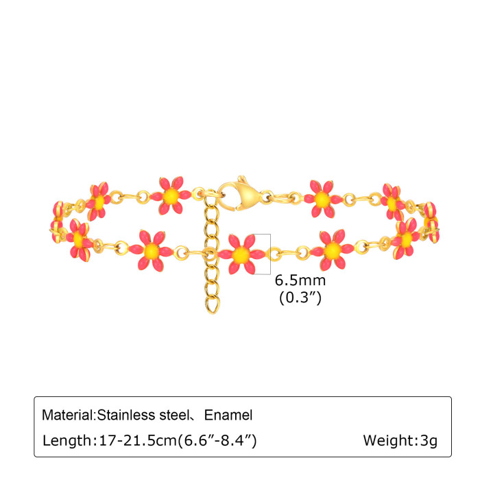 Wholesale Stainless Steel Elegant Enamel Colorful Bracelet