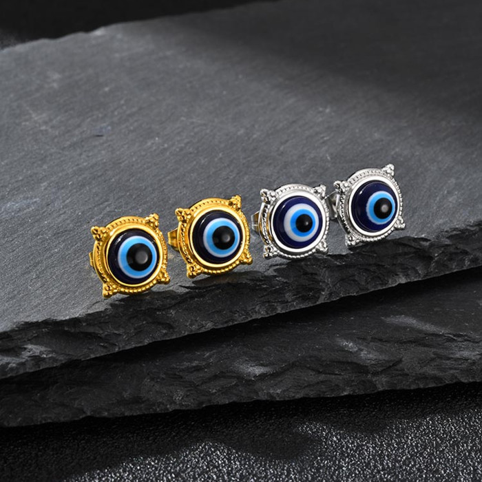 Wholesale Stainless Steel Evil Eye Studs
