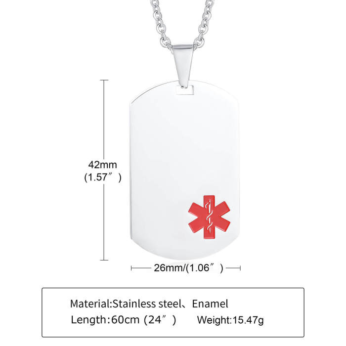 Wholesale Stainless Steel Medical Alert Dog Tag