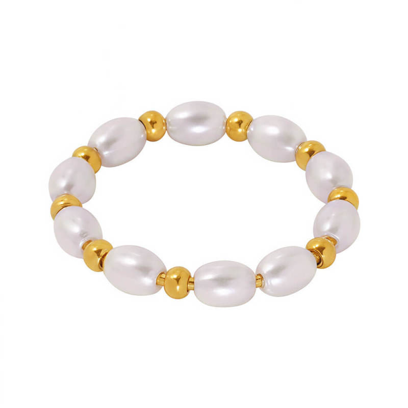 Wholesale Stainless Steel Bead and Pearl Ring
