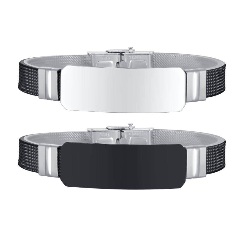 Wholesale Stainless Steel Mesh Watch Band ID Bracelet