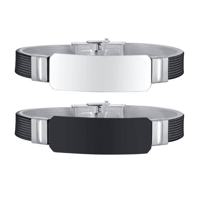 Wholesale Stainless Steel Mesh Watch Band ID Bracelet