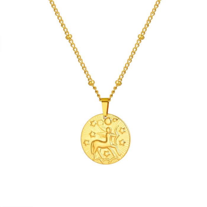Wholesale Stainless Steel Zodiac Necklace