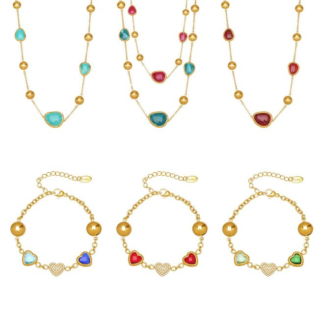 Wholesale Stainless Steel Beaded Gemstone Collection