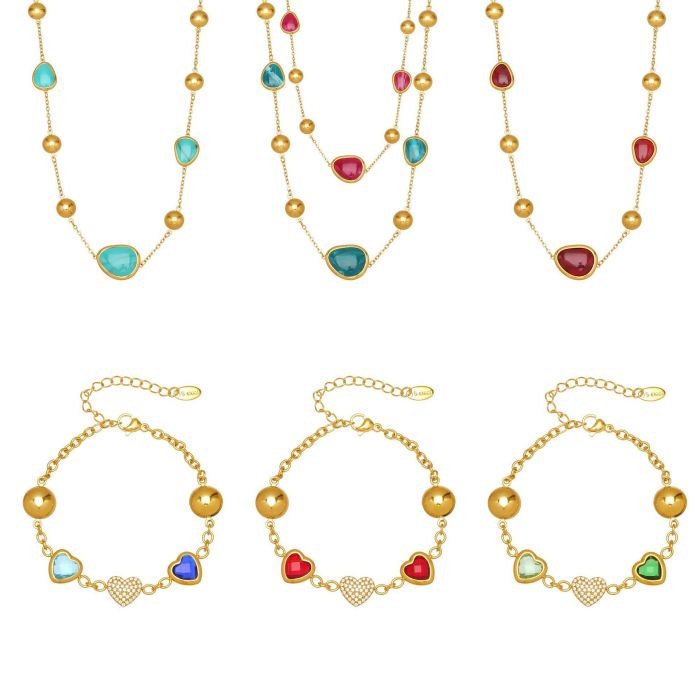 Wholesale Stainless Steel Beaded Gemstone Collection