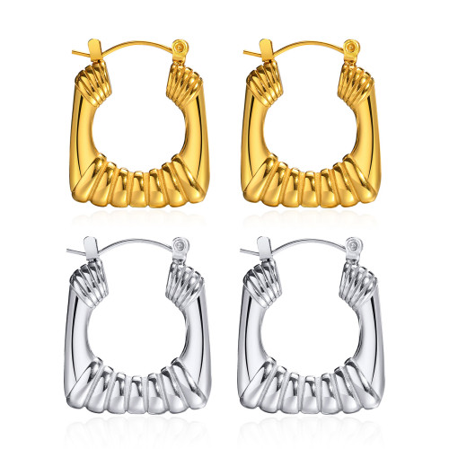 Wholesale Stainless Steel U-shaped Hoop Earrings