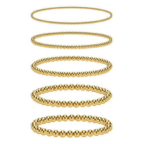 Wholesale Stainless Steel Gold Beads Bracelet