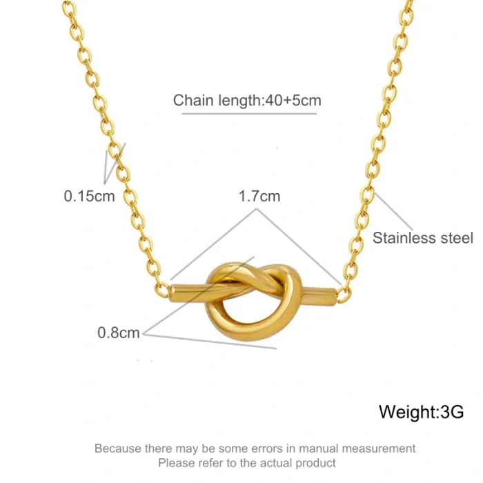 Wholesale Stainless Steel Elegant Minimalist Knot Pendant