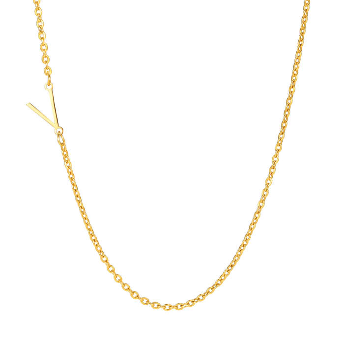 Wholesale Stainless Steel Initial Necklace