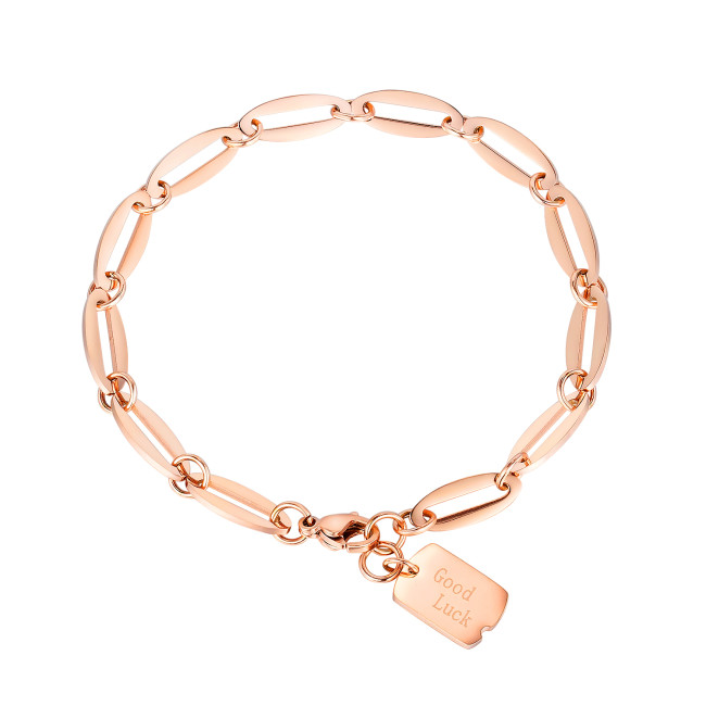 Wholesale Stainless Steel Good Luck Chain Link Bracelet