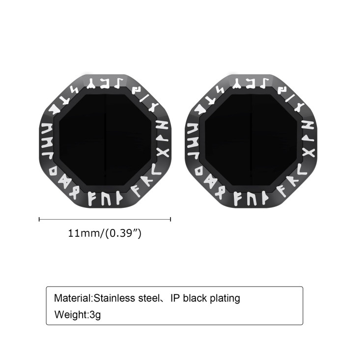 Wholesale Stainless Steel Viking Geometric Stud Earring