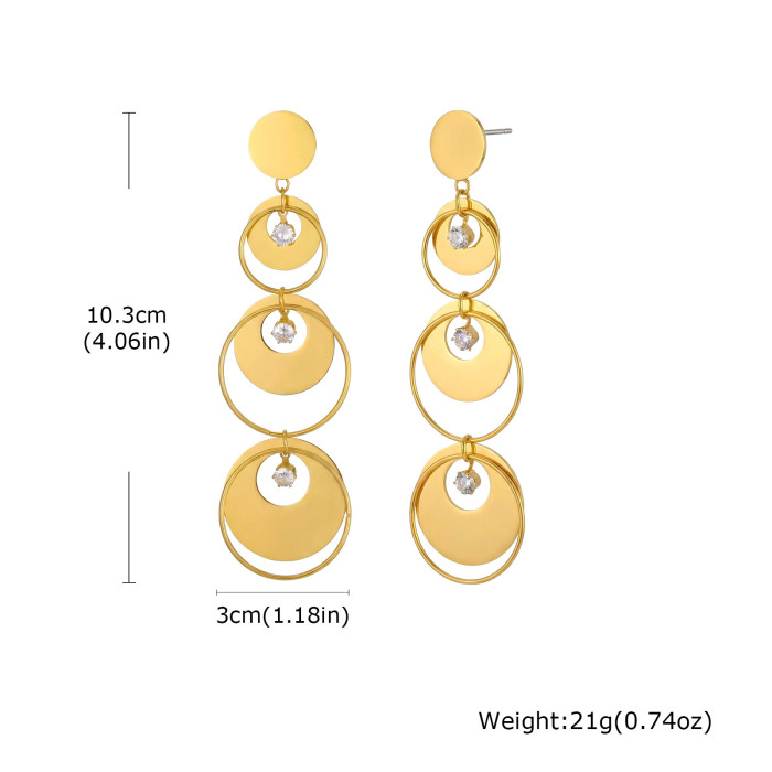 Wholesale Gold Plated Pearl & Flower Statement Dangle Earrings