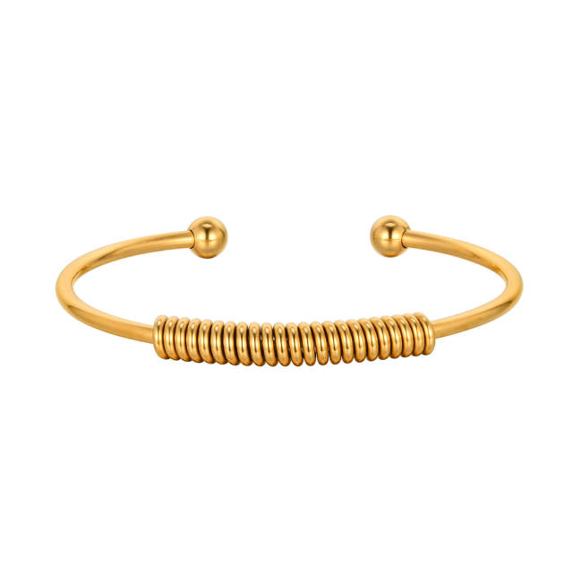 Wholesale Stainless Steel Spring Open Bangle