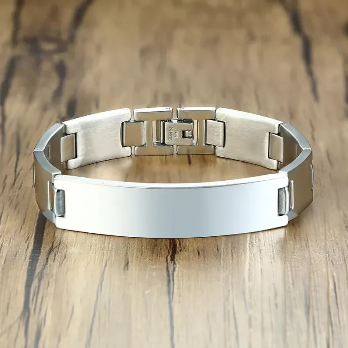 Wholesale Elegant Surgical Grade Steel Medical Alert ID Bracelet