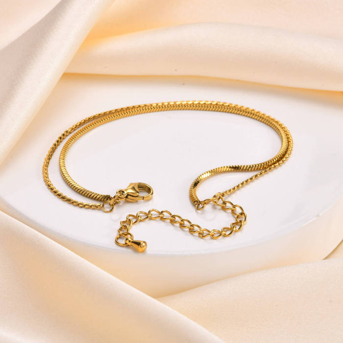 Wholesale Stainless Steel Double Stacked Bracelet