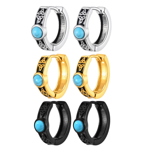 Wholesale Stainless Steel Celtic Turquoise Earrings