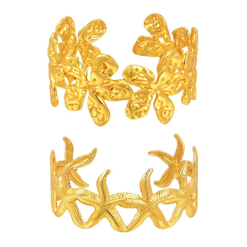 Wholesale Stainless Steel Starfish Bangle