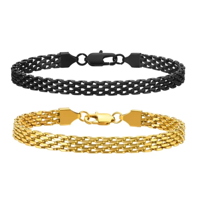 Wholesale Stainless Steel Women Mesh Link Chain Bracelet