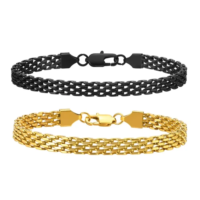 Wholesale Stainless Steel Women Mesh Link Chain Bracelet