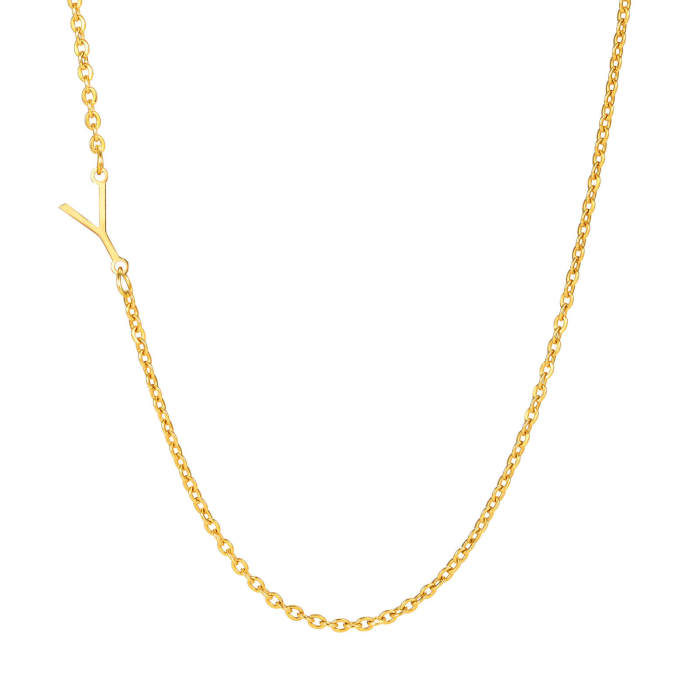 Wholesale Stainless Steel Initial Necklace