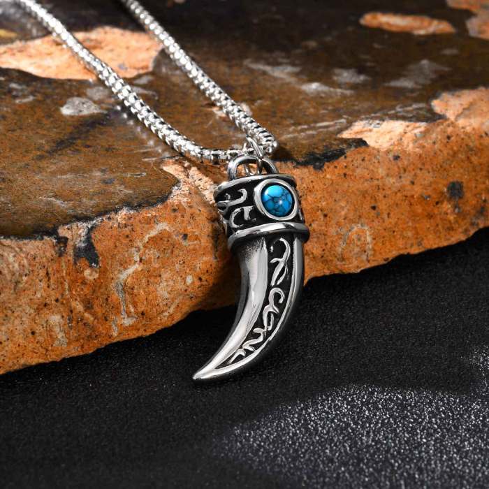 Wholesale Stainless Steel Cow Horn Pendant