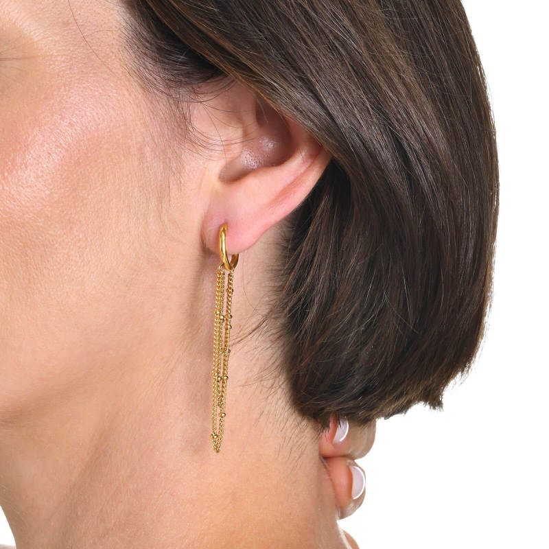 Wholesale Stainless Steel Chain Huggie Earrings
