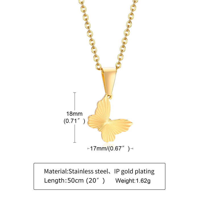 Wholesale Stainless Steel Pleated Heart Necklace for Women
