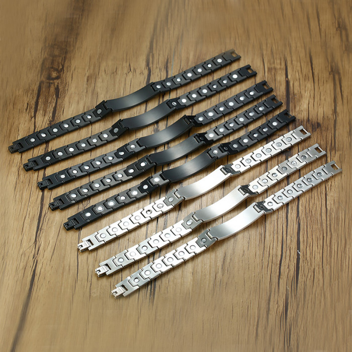 Wholesale Stainless Steel Medical ID Bracelets with Magnetic Clasp