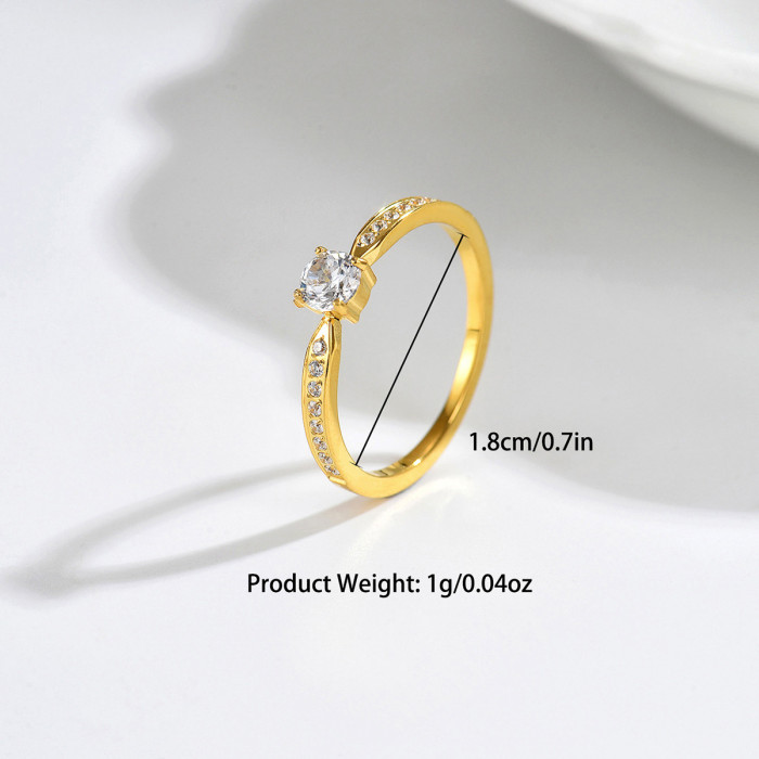 Wholesale Stainless Steel Solitaire Ring