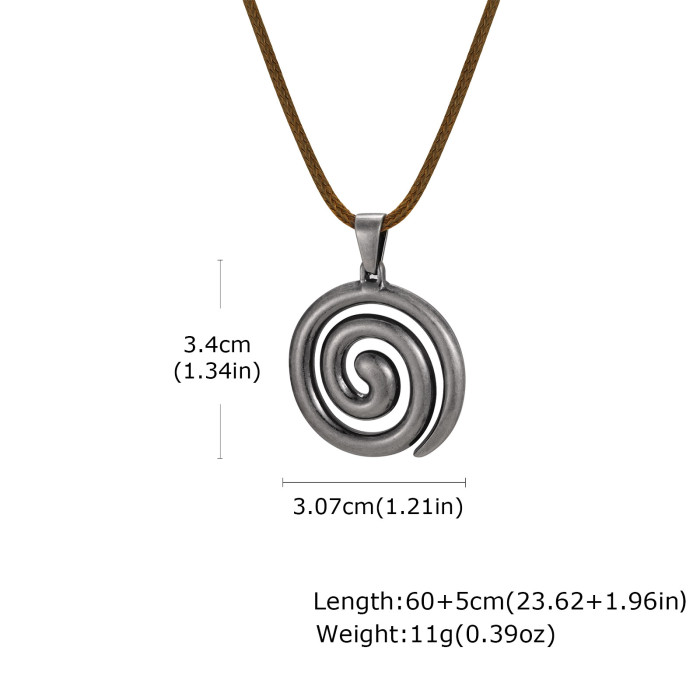 Wholesale Antique Finish Stainless Steel Spiral Pendant
