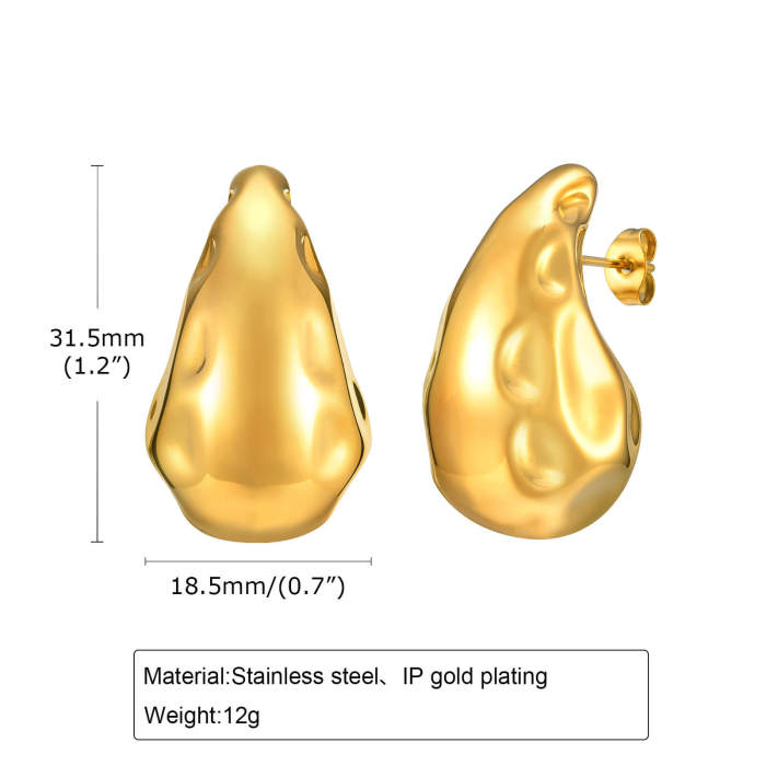 Wholesale Steel Hammered Drop Earrings