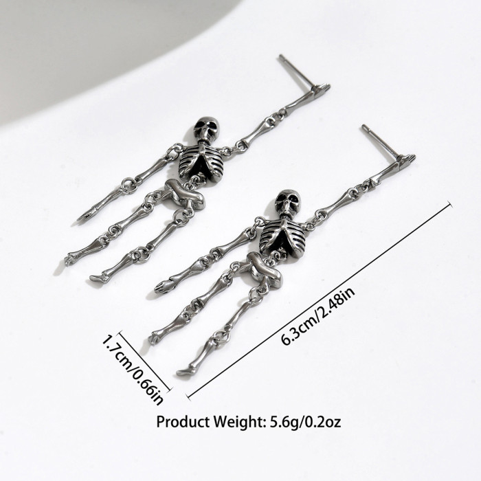 Wholesale Stainless Steel Skeleton Earrings