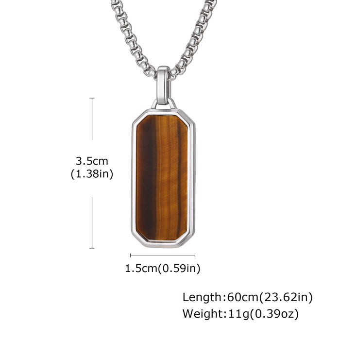 Wholesale Stainless Steel Octagonal Vertical Bar Pendant