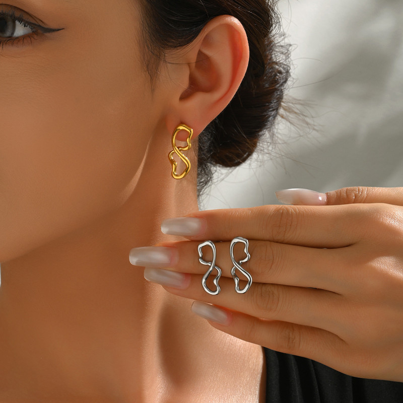 Wholesale Stainless Steel Infinity Stud Earrings